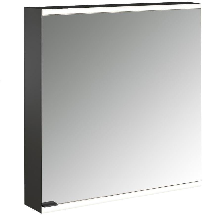 EMCO prime 2 LED-Lichtspiegelschrank 600 mm, 1-türig, Aufputz, Aluminium, Touchsteuerung
