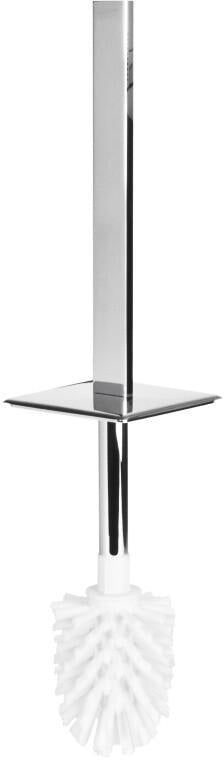 EMCO Ersatzbürste LOFT mit Deckel und Stiel – WC-Bürste in Chrom für die Serie LOFT