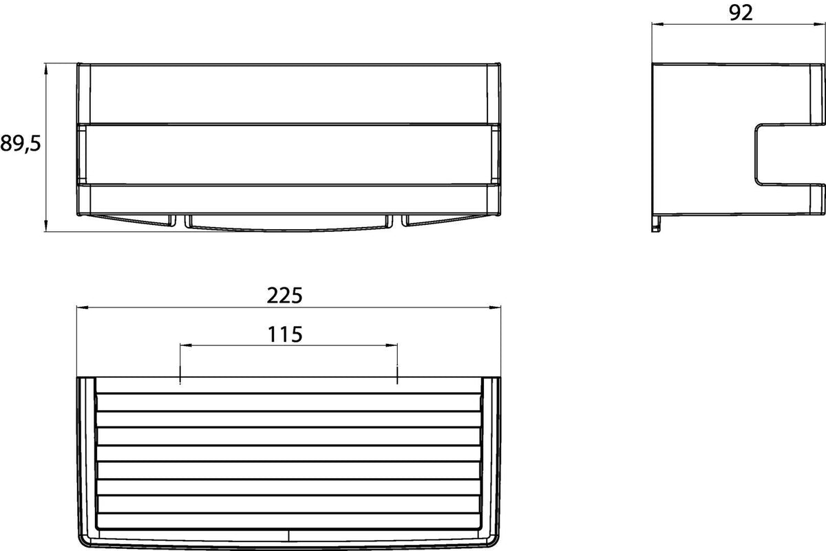 EMCO Wandkorb system 2 – Chrom, verdeckte Wandbefestigung, 225 mm