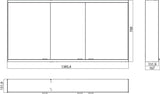 EMCO prime 2 LED-Lichtspiegelschrank 1400 mm, 3-türig, alu – stufenlose Lichtsteuerung