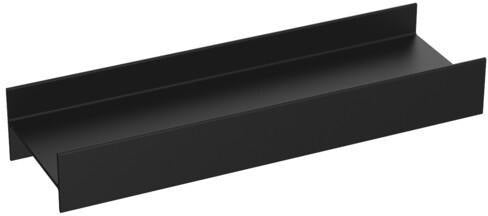 EMCO Duschreling S 85 mit Ablaufrinne 300 mm in Schwarz-Matt – Wandmontage, Ablage, Rasier- und Schwammhalter