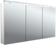 EMCO Bad Lichtspiegelschrank flat 2 Classic Aufputz 1400 mm 3-türig Aluminium