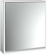 EMCO Lichtspiegelschrank loft 600 mm Aufputz, 1 Tür rechts, LED, Touch-Bedienfeld, Aluminium