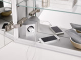 EMCO prime LED-Lichtspiegelschrank 600 mm Aufputz, Türanschlag links, Aluminium