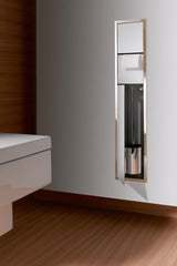 EMCO WC-Modul asis 150 Unterputz 809 mm mit Papierhalter, Reserverollenbox und WC-Bürste in chrom/optiwhite