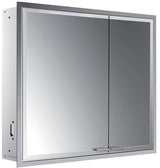 EMCO Lichtspiegelschrank prestige 2 815 mm Unterputz, breite Tür links, Aluminium
