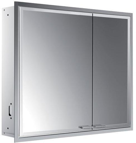 EMCO Lichtspiegelschrank prestige 2 815 mm Unterputz, breite Tür links, Aluminium