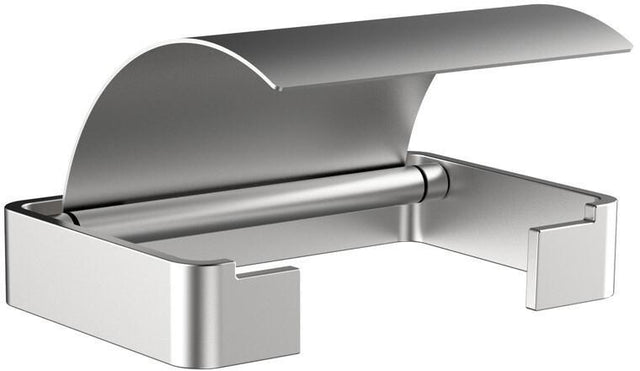 EMCO Papierhalter loft 01600 mit Deckel – Edelstahl-Optik, verdeckte Wandmontage