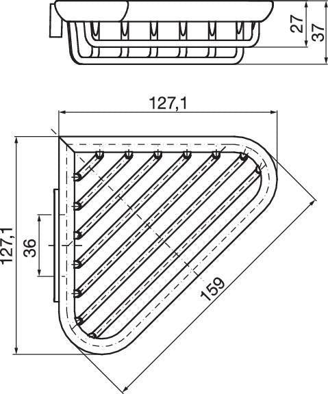 EMCO Eckseifenkorb system 2 00100 mit verdeckter Wandbefestigung in Chrom