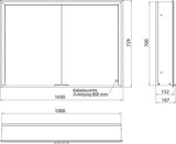 EMCO prime 3 LED-Lichtspiegelschrank 1000 mm, 2-türig, Unterputz, Aluminium, IP20