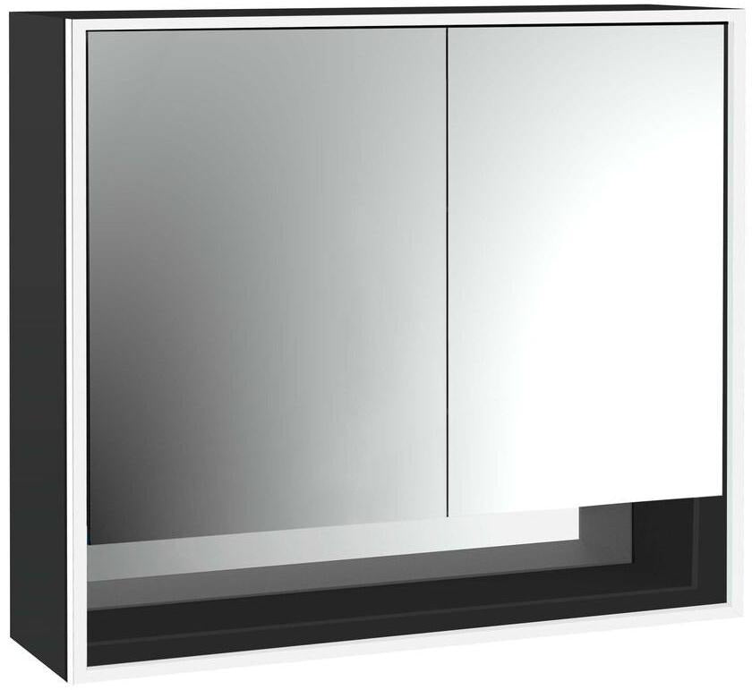 EMCO Lichtspiegelschrank loft 05210 Aufputz 800 mm mit Unterfach, LED, Touch, Aluminium