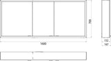 EMCO prime LED-Lichtspiegelschrank 1600 mm, 3 Türen, Aufputz, Aluminium, IP20