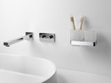 EMCO Doppelglashalter loft 00100 – Kristallglas satiniert, verchromt, Wandmontage