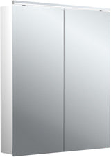 EMCO LED-Lichtspiegelschrank flat 2 Classic Aufputz 600 mm, 2-türig, Aluminium