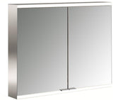 EMCO LED-Lichtspiegelschrank prime 2, 800 mm, 2 Türen, Aufputz, Aluminium, IP20, Soft-Close