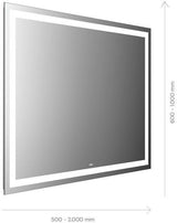 EMCO LED-Lichtspiegel MI 230 mit Sensorschalter, 500x600 mm, umlaufender Lichtausschnitt