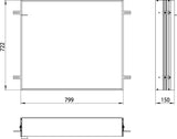 EMCO Einbaurahmen prime 2 00015 für Lichtspiegelschrank 1600 mm – Aluminium silber eloxiert