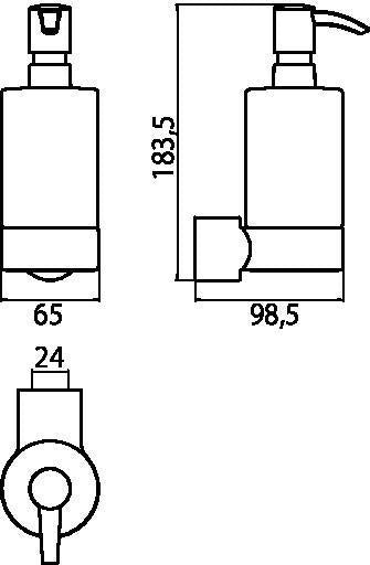 EMCO fino Flüssigseifenspender 175 ml Kristallglas klar mit verchromter Dosierpumpe