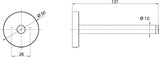 EMCO Reserverollenhalter round 00100 – Chrom, Zamak, verdeckte Wandmontage