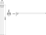 EMCO Handtuchhalter round 13341, 2-armig, 400 mm, verchromt, Messing, beweglich
