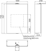 EMCO pure 2 Style LED-Lichtspiegelschrank 500 mm, 1 Tür, Aufputz, Aluminium