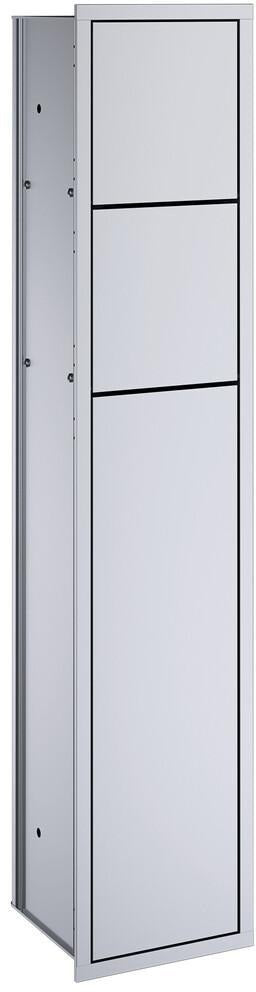 EMCO WC-Modul asis 150 Unterputz, 809 mm, aluminium/aluminium, Anschlag links
