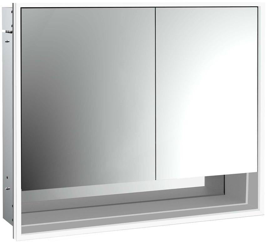 EMCO Lichtspiegelschrank loft 05211 Unterputz, 800 mm, 2 Türen, Aluminium, LED, Touch