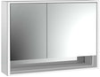 EMCO Lichtspiegelschrank loft 05214 Aufputz 1000 mm Alu mit Unterfach und umlaufender LED-Beleuchtung