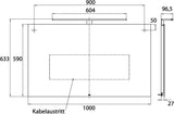 EMCO LED-Lichtspiegel mee mit Sensor-Schalter 790 x 614 mm – Kosmetikspiegel mit Beleuchtung