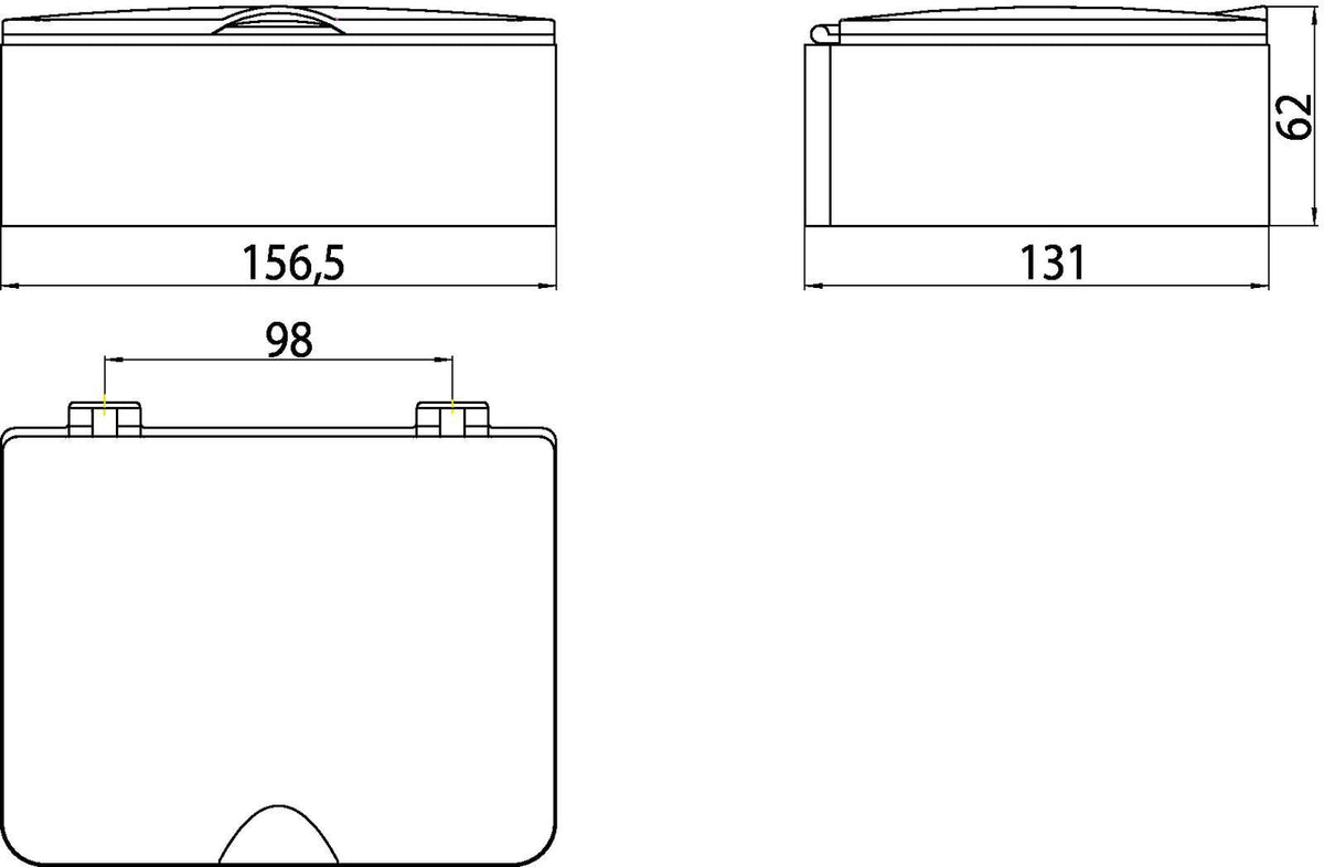 EMCO Feuchtpapierhalter system2 00101 – Chrom/Schwarz, 156 x 62 x 131 mm, Wandmontage