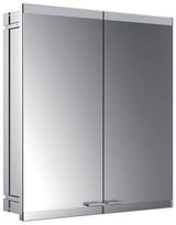 EMCO Lichtspiegelschrank evo 08013 Unterputz 600 mm 2 Türen Aluminium mit LED-Beleuchtung