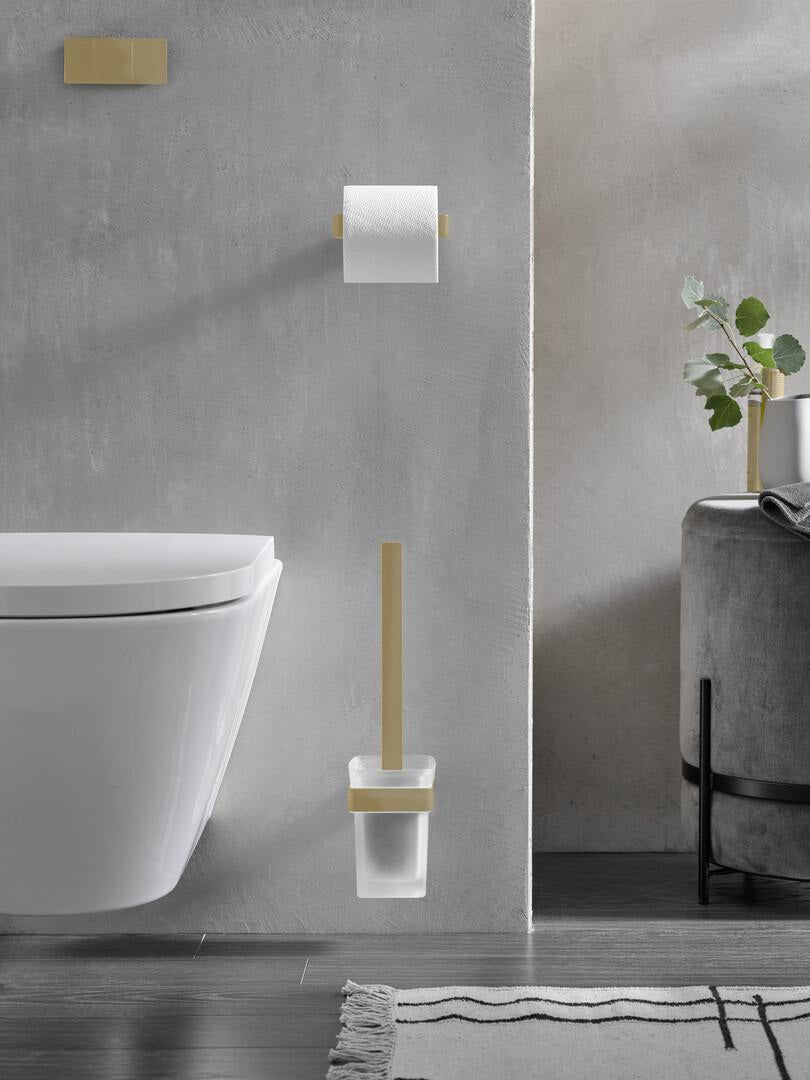 EMCO Toilettenbürstengarnitur loft 00100 mit Kristallglas satiniert und Chrom
