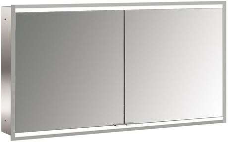 EMCO prime 2 LED-Lichtspiegelschrank 1300 mm, 2 Türen, Unterputz, Aluminium, IP20