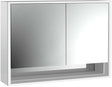 EMCO Lichtspiegelschrank loft 05216 Aufputz 1000 mm Aluminium, 2 Türen, LED, Touch-Bedienfeld