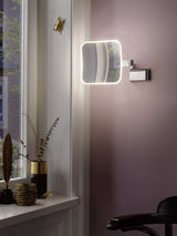 EMCO evo LED-Kosmetikspiegel 5-fach, 2-armig, 209x209 mm, chrom – dimmbar