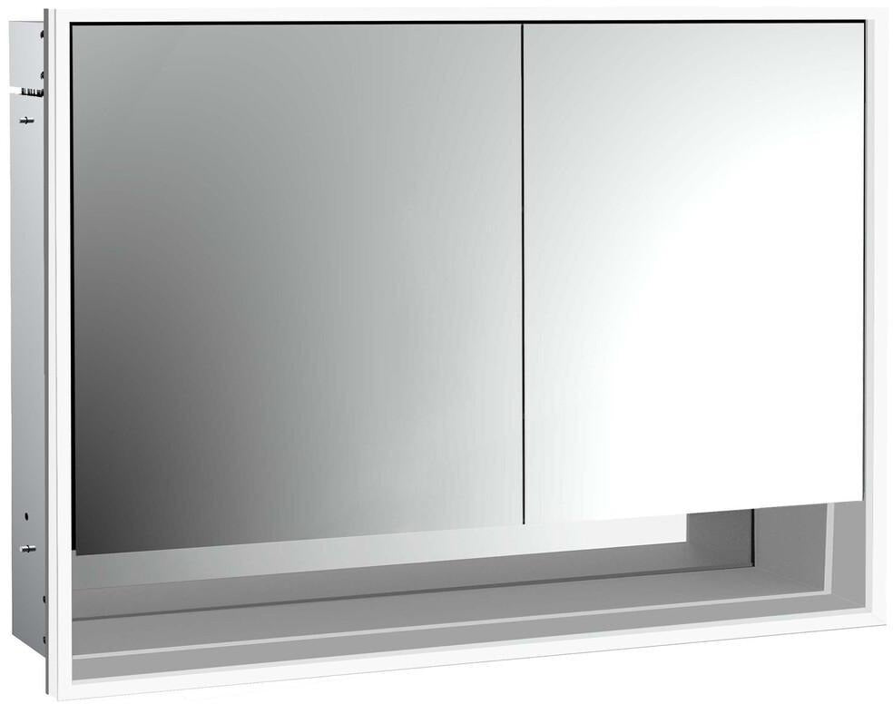 EMCO Lichtspiegelschrank loft 05217 Unterputz, 2-türig, 1000 mm, Alu, LED, Touch
