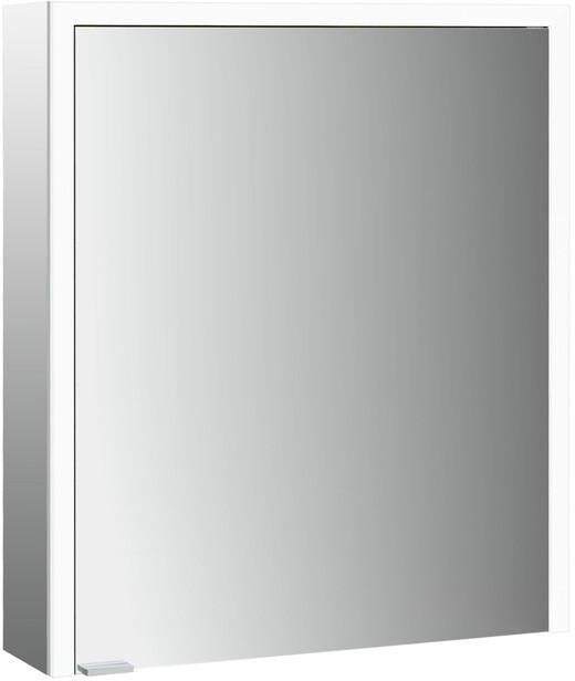 EMCO Lichtspiegelschrank prime 3 600 mm Aufputz, 1 Tür rechts, LED, Touchsensoren, Aluminium