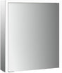 EMCO Lichtspiegelschrank prime 3 600 mm Aufputz, 1 Tür rechts, LED, Touchsensoren, Aluminium