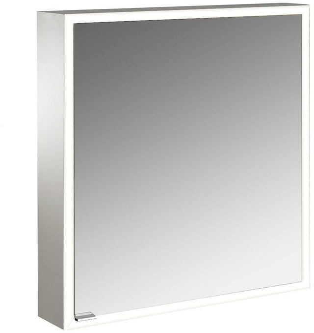 EMCO prime LED-Lichtspiegelschrank 600 mm Aufputz, Türanschlag rechts, Aluminium