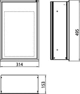 EMCO Abfallsammler-Modul asis 300 Unterputz 495 mm alu/weiß – Badmöbel-Einbau
