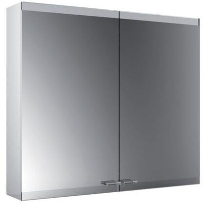EMCO Lichtspiegelschrank evo 800 mm, 2-türig, Aluminium, LED, IP20, Aufputz