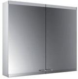 EMCO Lichtspiegelschrank evo 800 mm, 2-türig, Aluminium, LED, IP20, Aufputz