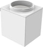 EMCO evo Gäste-Waschtisch 450 mm Mineralguss optiwhite ohne Armaturenbohrung, Griff rechts