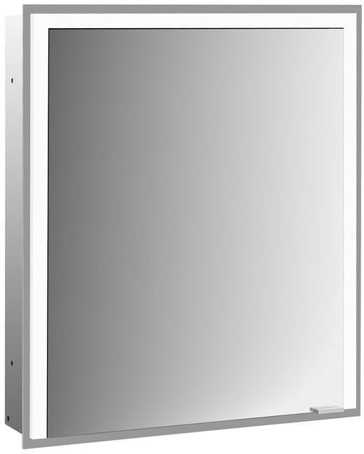 EMCO Lichtspiegelschrank prime 3 600 mm Unterputz, 1 Tür, Anschlag links, Aluminium
