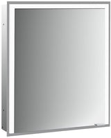 EMCO Lichtspiegelschrank prime 3 600 mm Unterputz, 1 Tür, Anschlag links, Aluminium