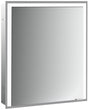 EMCO Lichtspiegelschrank prime 3 600 mm Unterputz, 1 Tür, Anschlag links, Aluminium