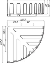 EMCO Eckwandkorb system2 00133 mit verdeckter Wandbefestigung in Chrom