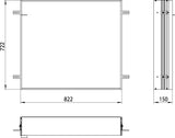 EMCO prime Einbaurahmen für Lichtspiegelschrank 600 mm – Aluminium silber eloxiert