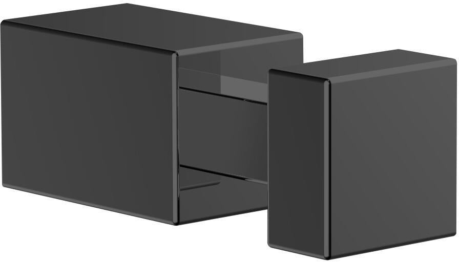 EMCO cue Wandhaken Schwarz – Messing, 45 mm, verdeckte Befestigung & Klebemontage