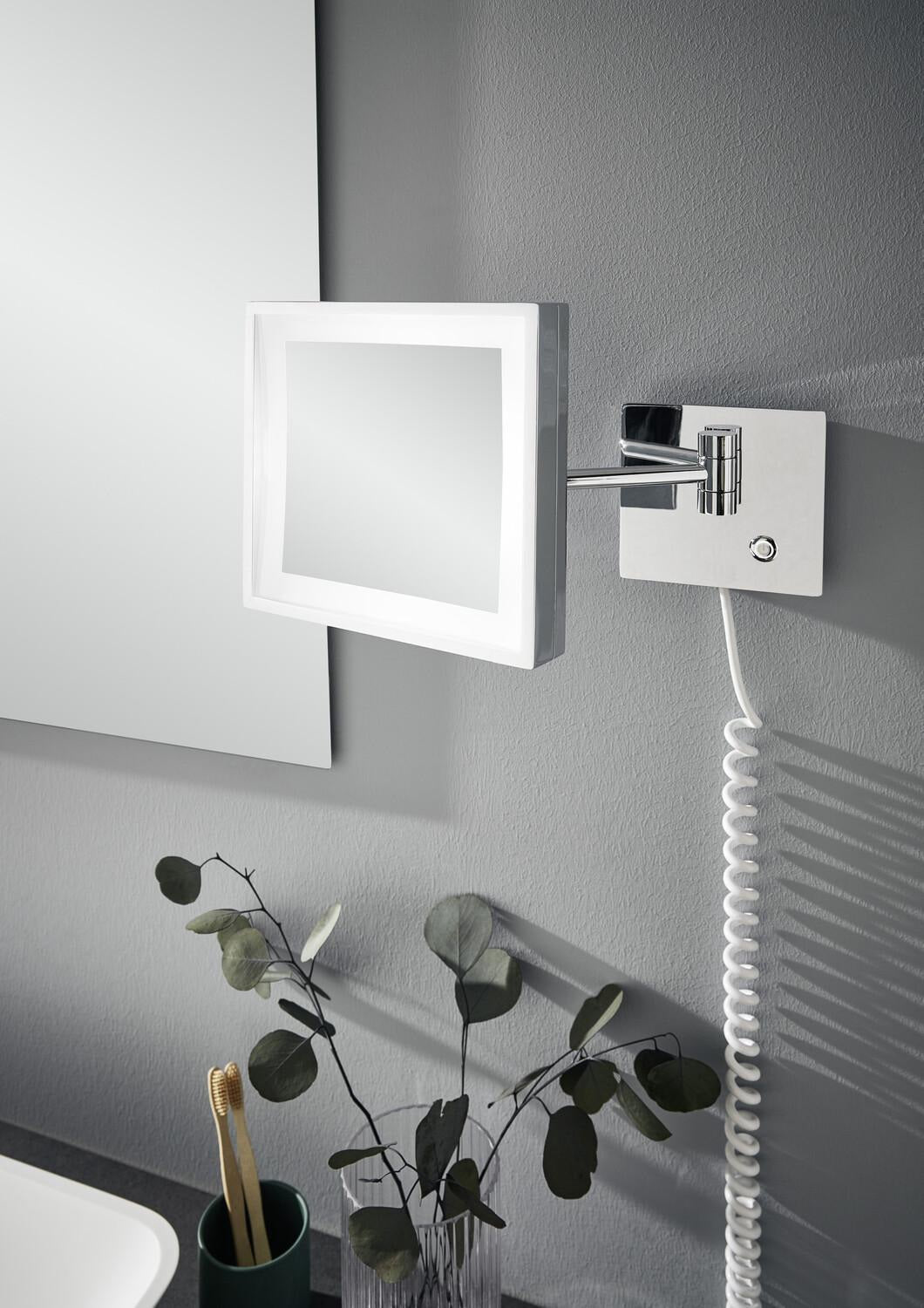 EMCO LED-Kosmetikspiegel pure 3-fach, rund, 200 mm, mit Touchsensor & Farbwechsel